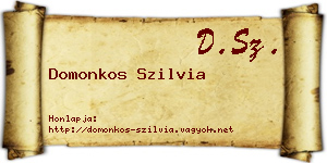Domonkos Szilvia névjegykártya