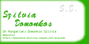szilvia domonkos business card